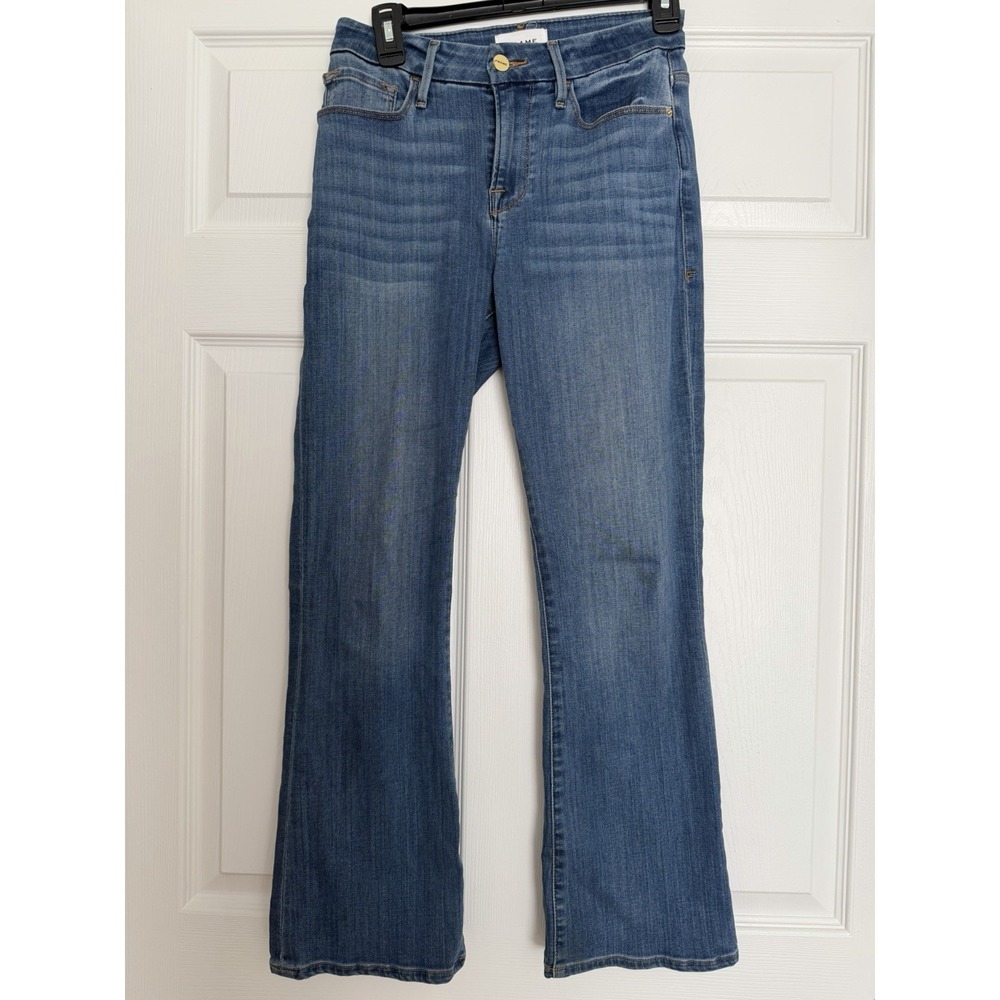 FRAME Le Crop Mini Boot Jeans Size 26 x 26 Blue Denim High Rise Cropped Bootcut